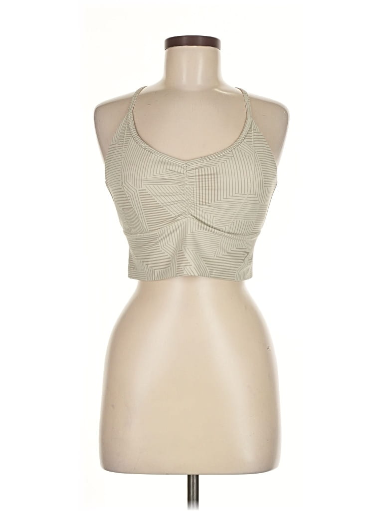 Pre-owned Gymshark Tank Top Tan Strapless Neckline Tops In Brown