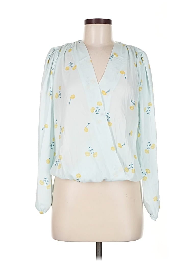 Pre-owned Elodie 3/4 Sleeve Blouse In Blue