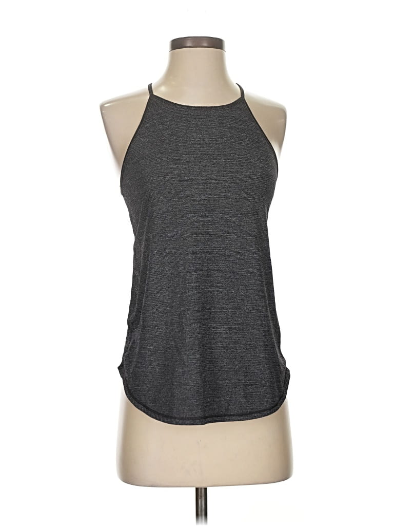 Pre-owned Lululemon Athletica Tank Top Gray Halter Neckline Tops