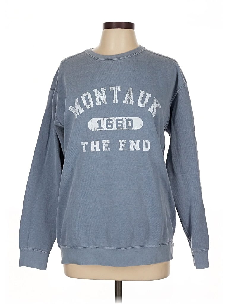Pre-owned Comfort Colors Sweatshirt In Blue