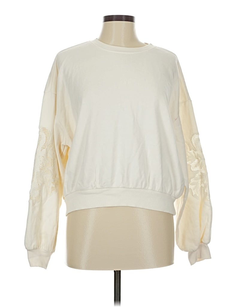 Pre-owned H&m Sweatshirt In White