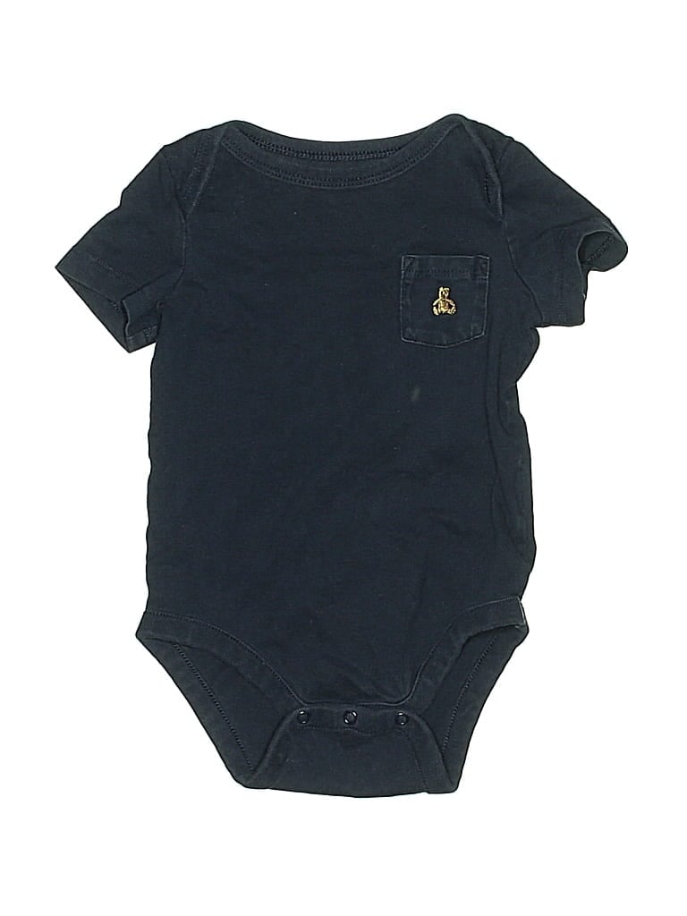 Pre-owned Unbranded Kids' Short Sleeve Henley Shirt In Blue