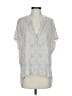 BCBGMAXAZRIA 100% Polyester Silver Short Sleeve Blouse Size S - photo 1