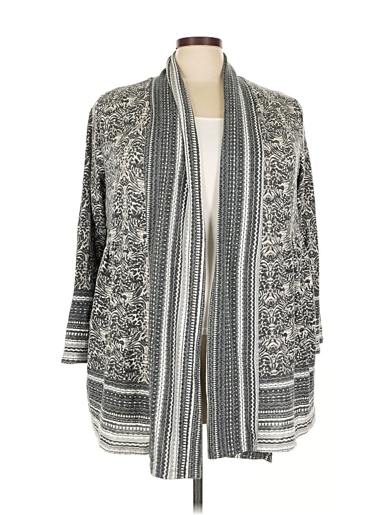 Pre-owned Dalia Cardigan Sweater In Gray