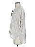 BCBGMAXAZRIA 100% Polyester Silver Short Sleeve Blouse Size S - photo 5