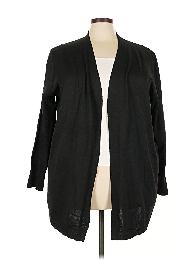 Pre-owned Shein Curve Cardigan Sweater In Black