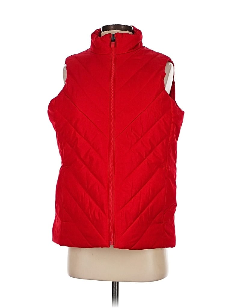 Pre-owned Lands' End Vest In Red