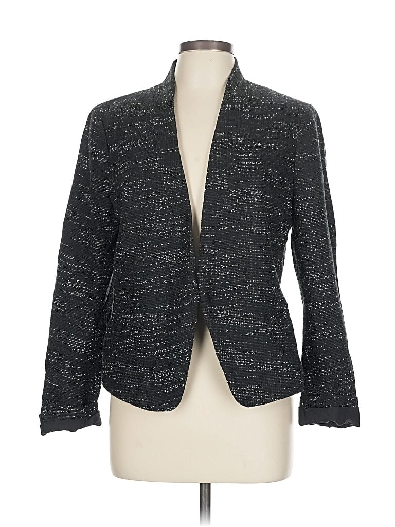 Pre-owned Ann Taylor Loft Blazer Jacket In Gray