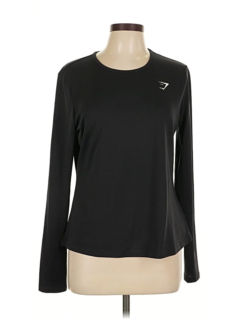 Pre-owned Gymshark Long Sleeve T-shirt In Black