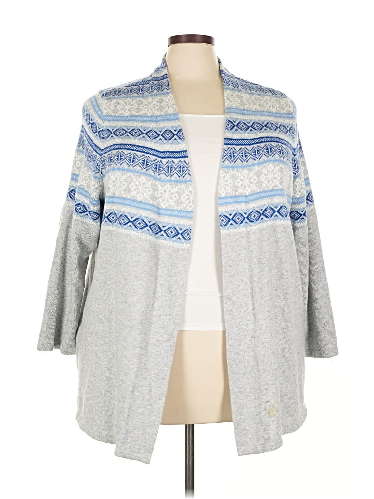 Pre-owned Talbots Cardigan Sweater In Gray