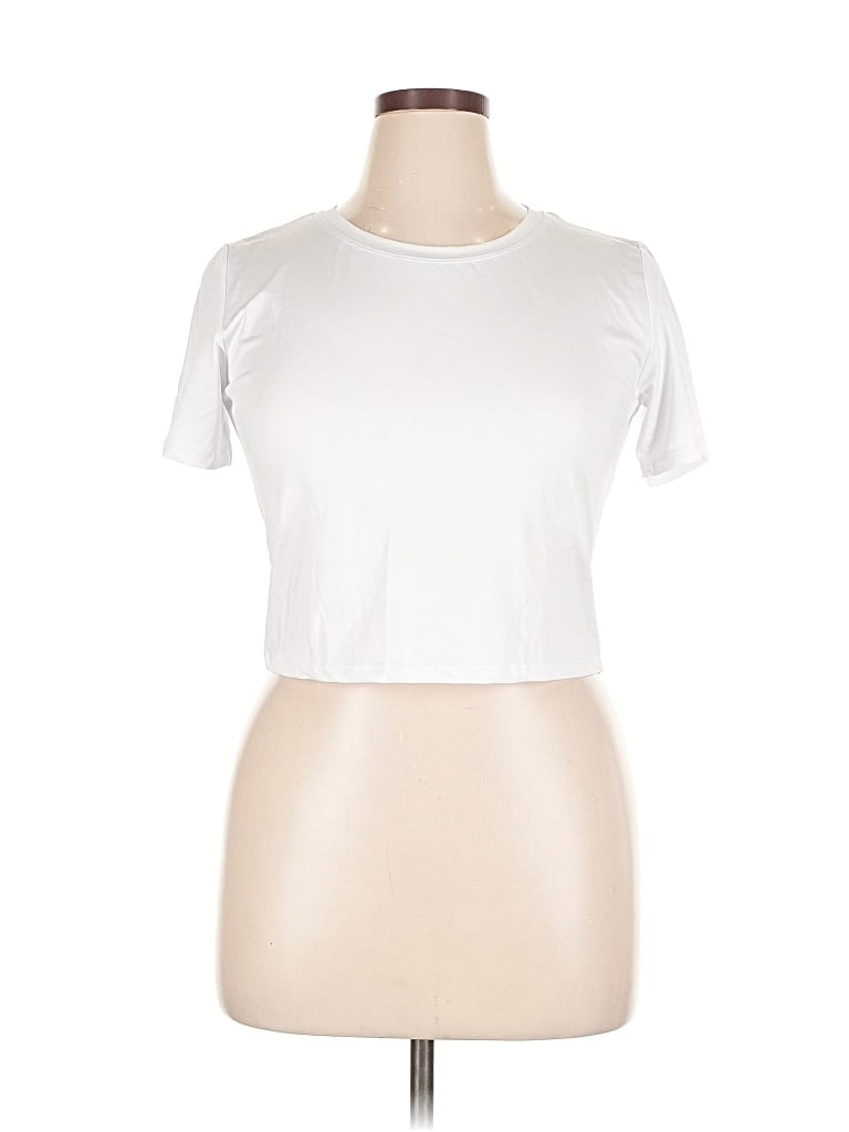 Pre-owned Unbranded Short Sleeve T-shirt In White