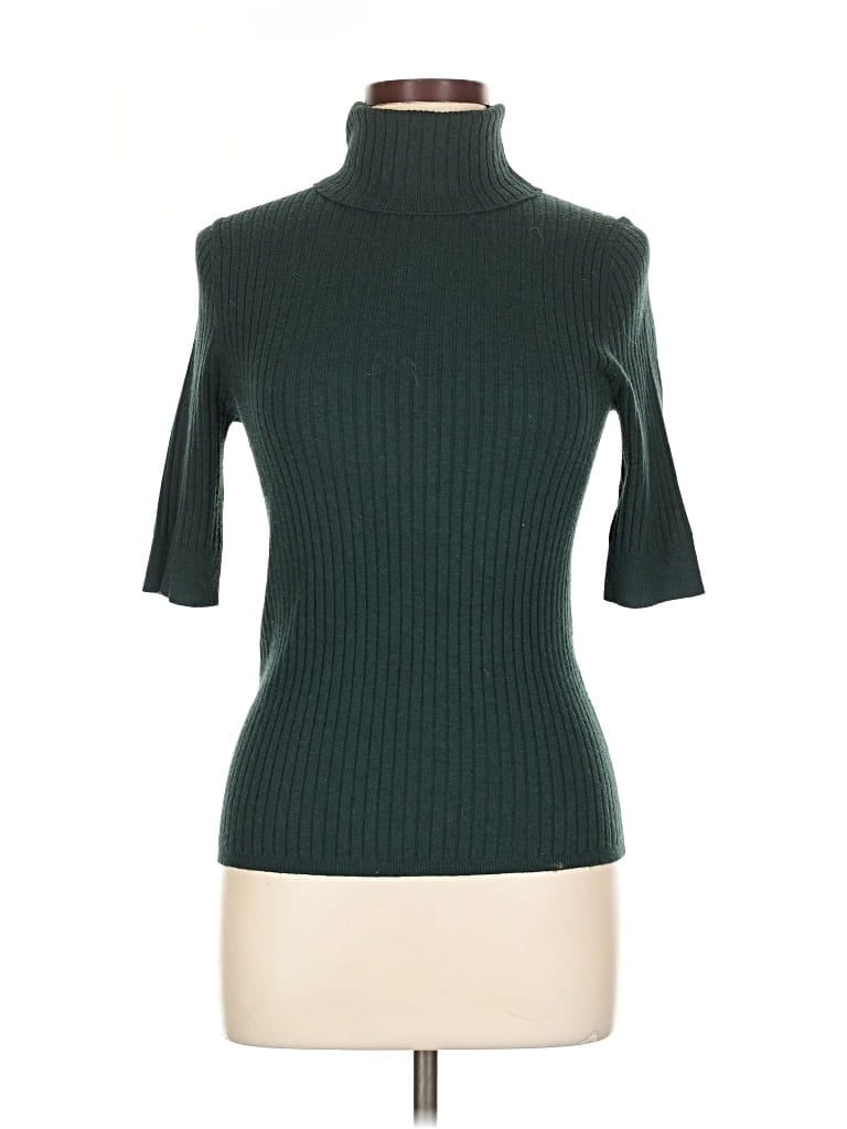 Pre-owned Ann Taylor Turtleneck Sweater In Green
