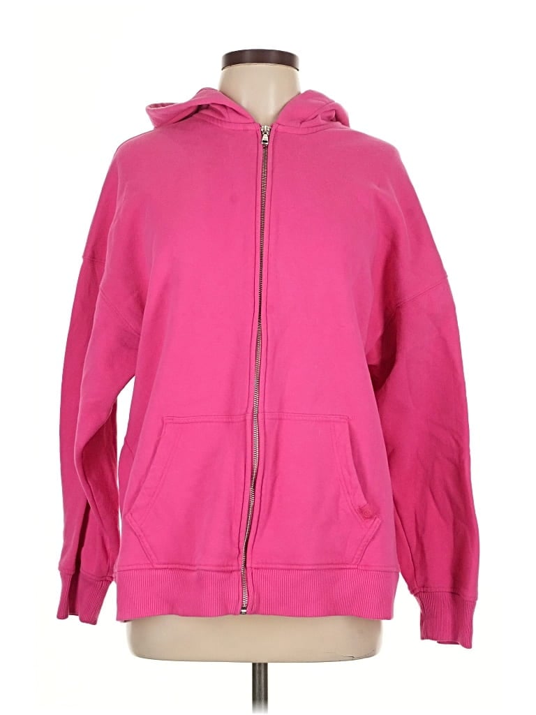 Pre-owned Gilly Hicks Zip Up Hoodie In Pink