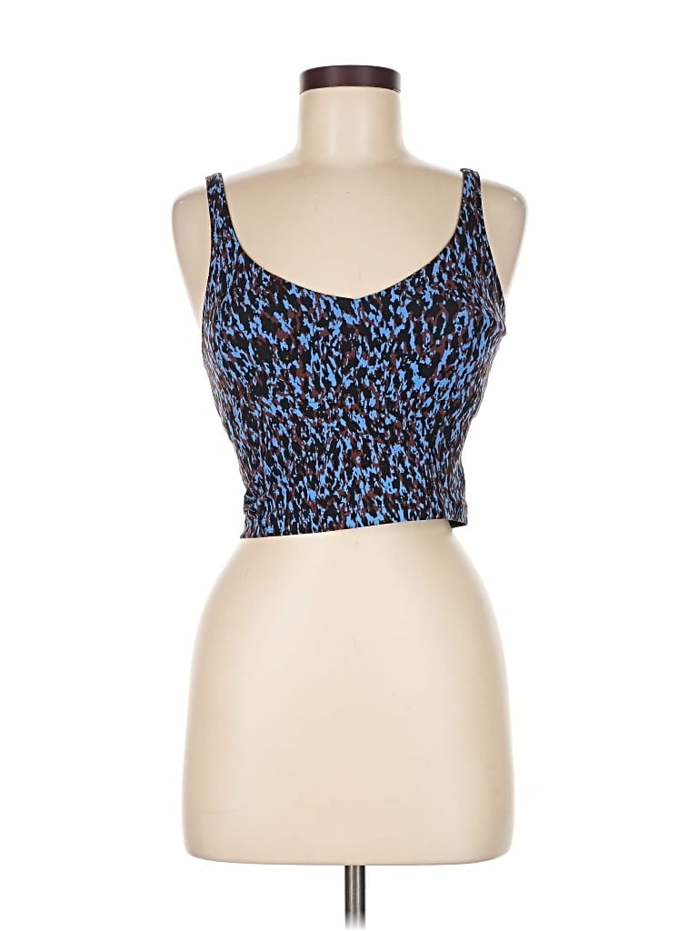 Pre-owned Lululemon Athletica Tank Top Blue Strapless Neckline Tops