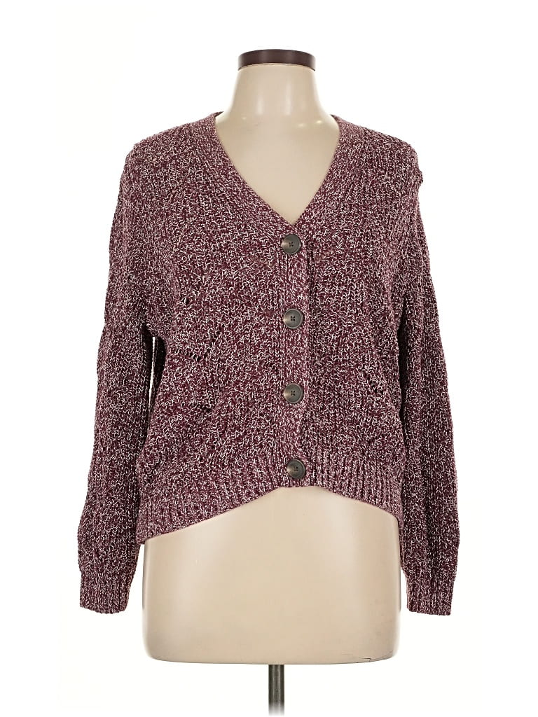 Pre-owned Old Navy Cardigan Sweater In Burgundy