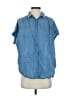 Madewell Blue Short Sleeve Blouse Size S - photo 1
