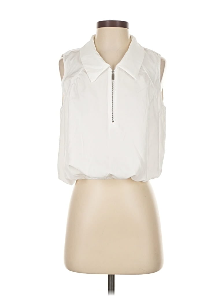 Pre-owned Shein Sleeveless Blouse In White