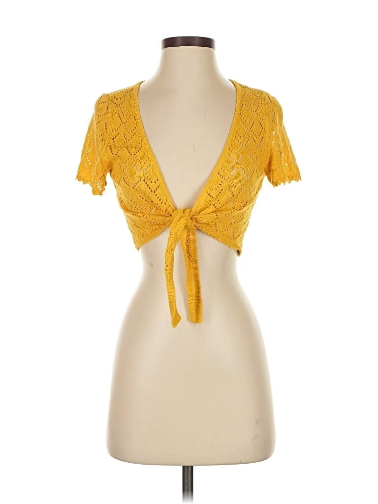 Pre-owned L'academie Los Angeles Cardigan Sweater In Yellow