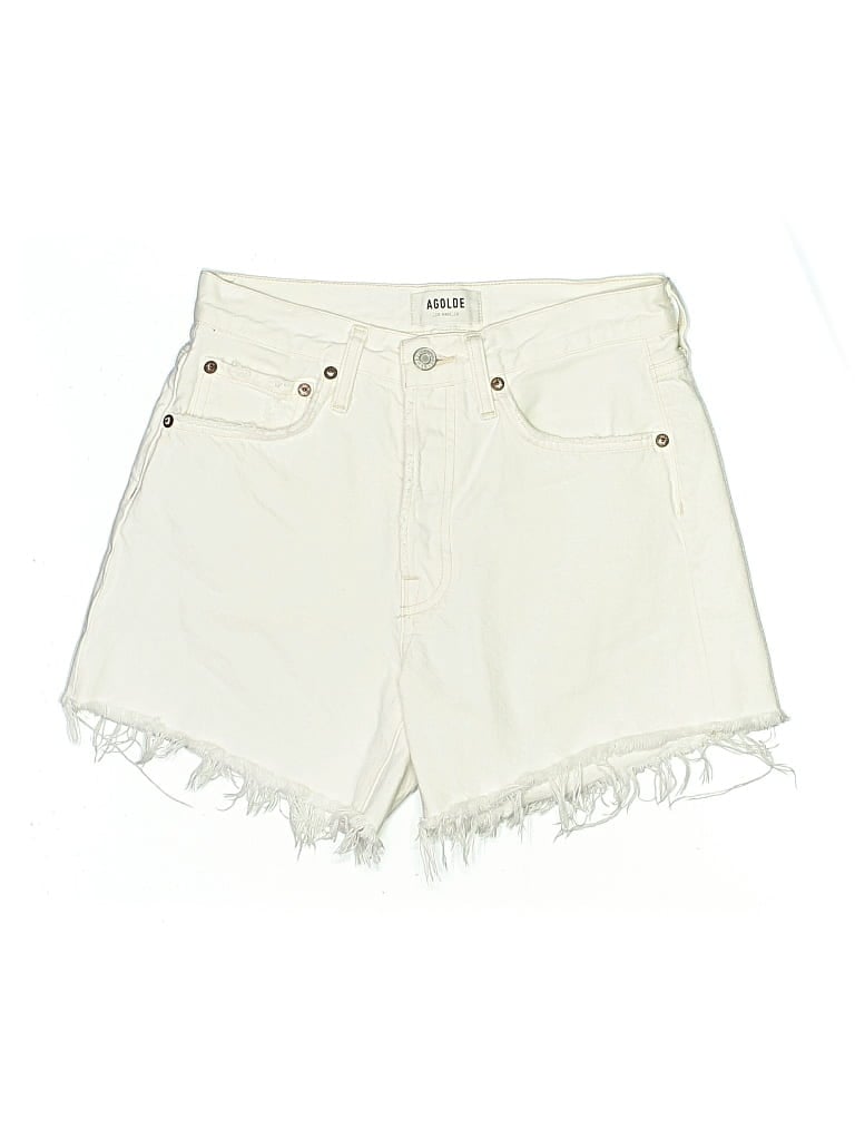 Pre-owned Agolde Denim Shorts In White