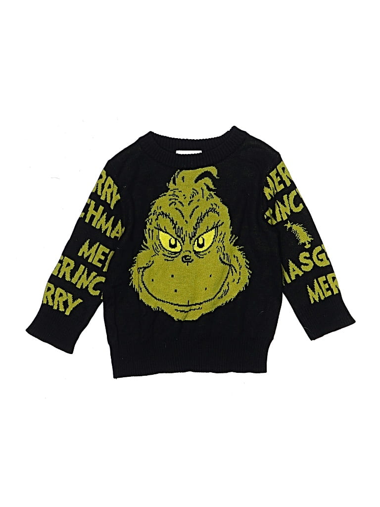 Pre-owned The Grinch Babies' Pullover Sweater In Black