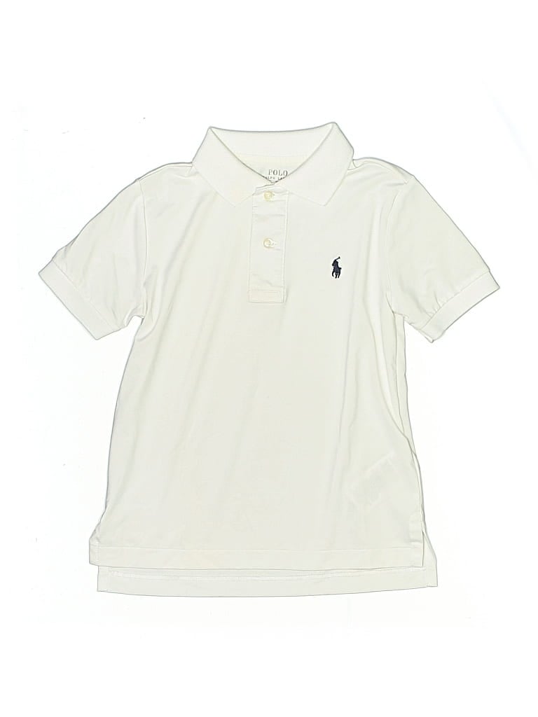 Pre-owned Polo By Ralph Lauren Kids' Short Sleeve Polo In White