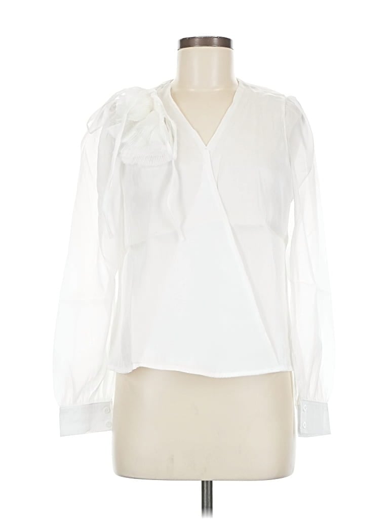 Assorted Brands Long Sleeve Blouse In White