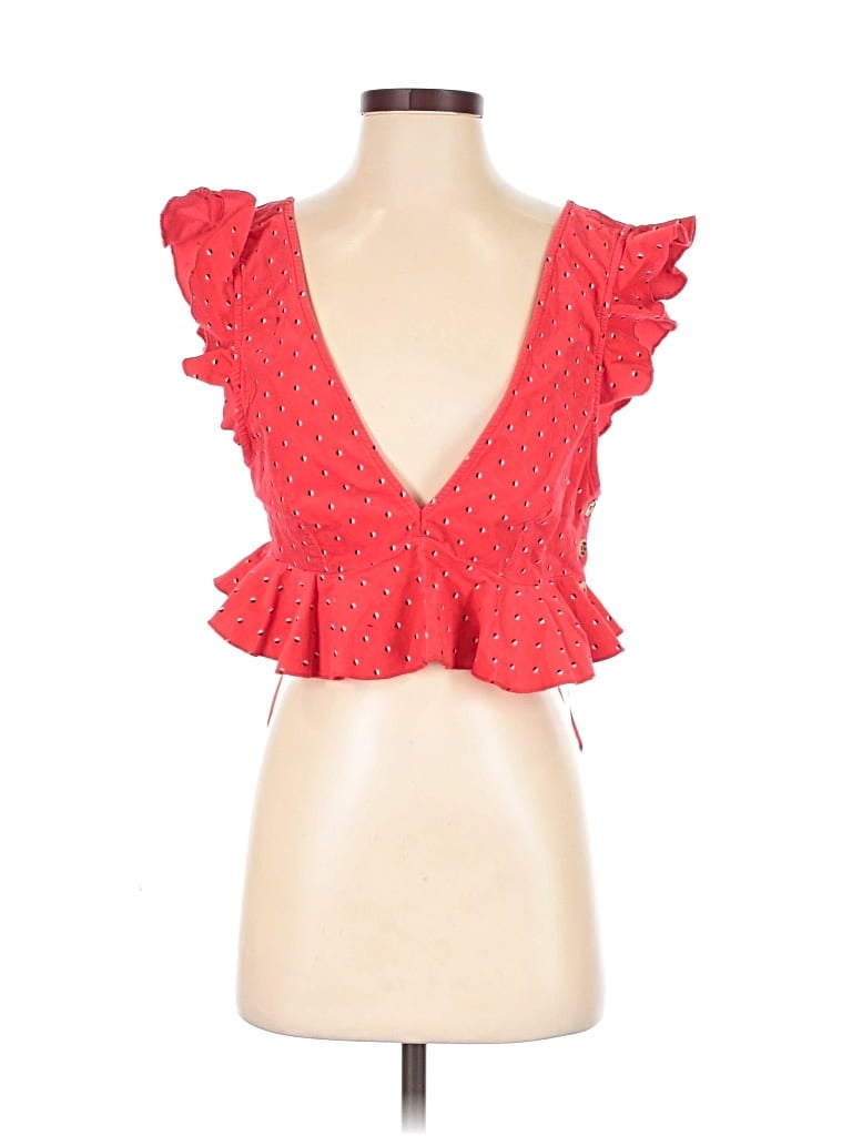 Pre-owned Free People Sleeveless Blouse In Red