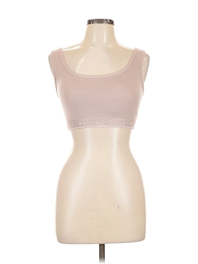 Pre-owned Lucky Brand Tank Top Tan Strapless Neckline Tops In Brown