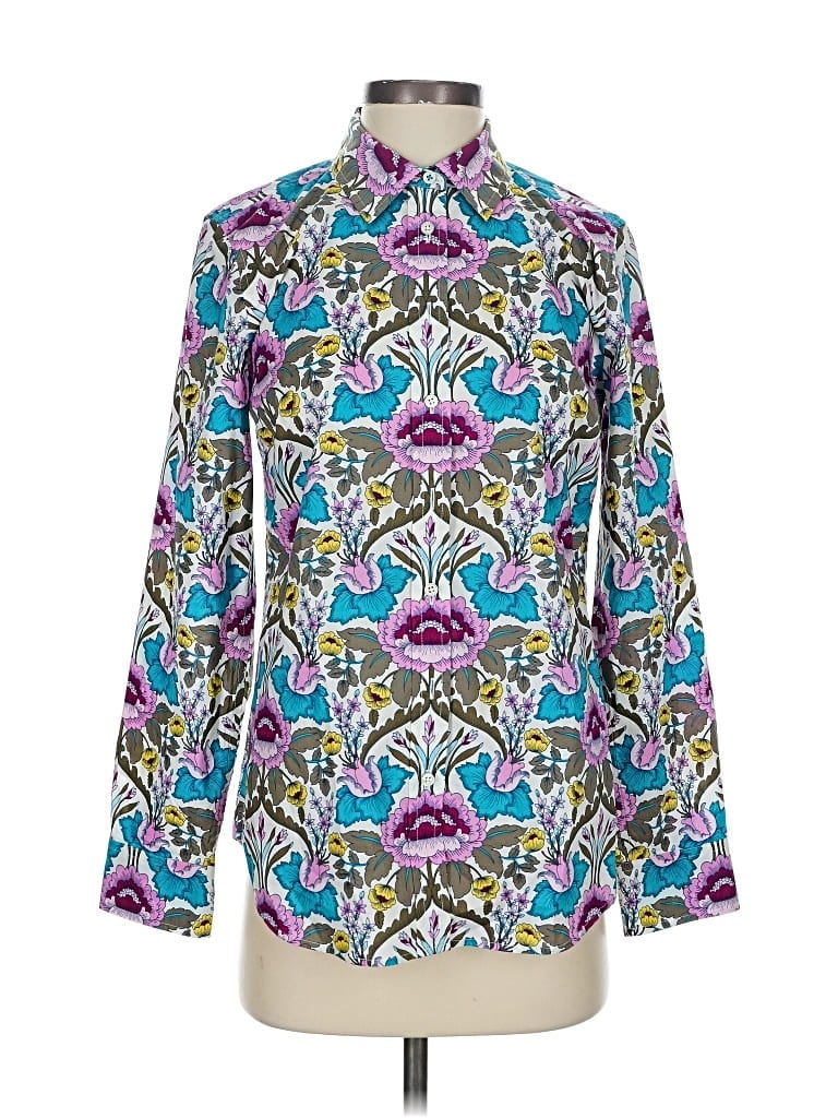 Pre-owned Talbots Long Sleeve Button Down Shirt In Purple