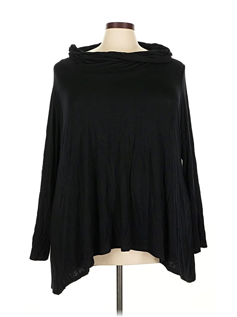 Pre-owned Logo By Lori Goldstein Long Sleeve Blouse In Black