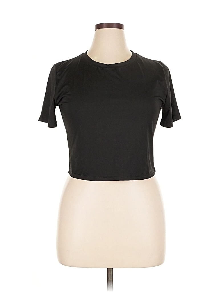 Pre-owned Unbranded Active T-shirt In Black