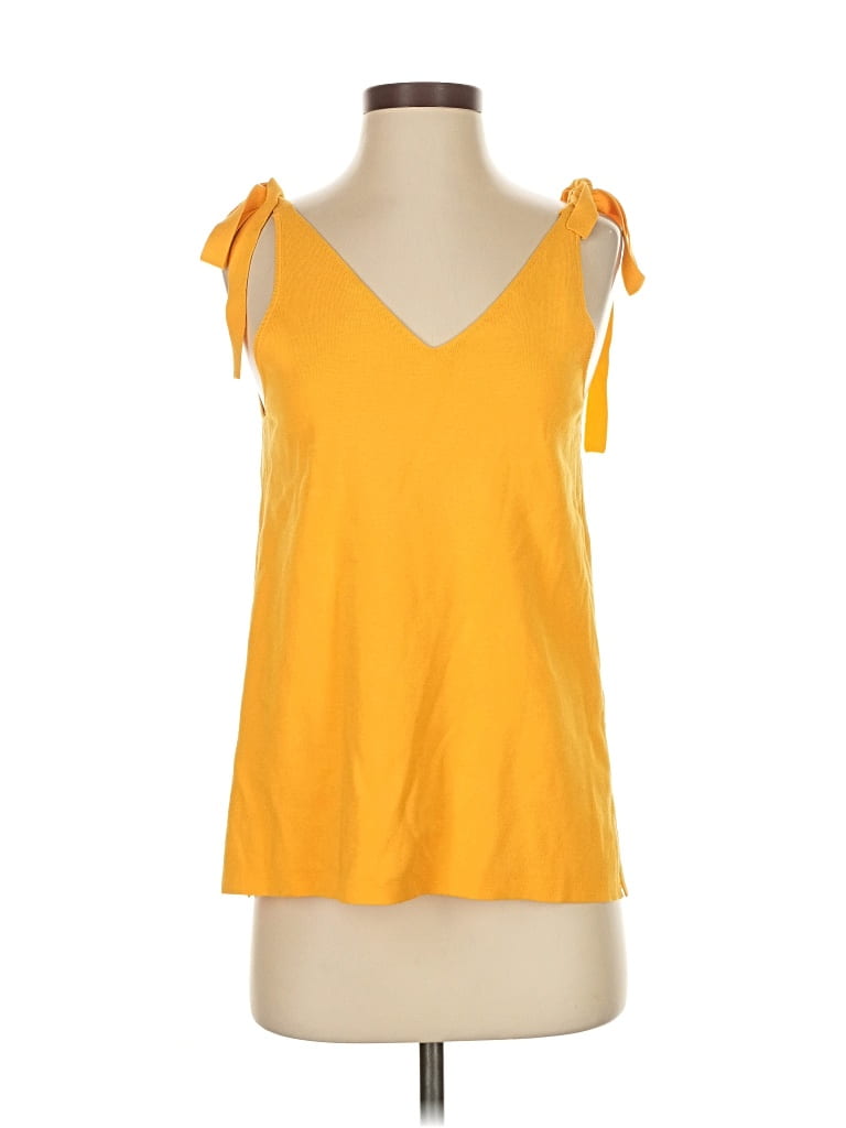 Pre-owned Ann Taylor Cardigan Sweater In Yellow