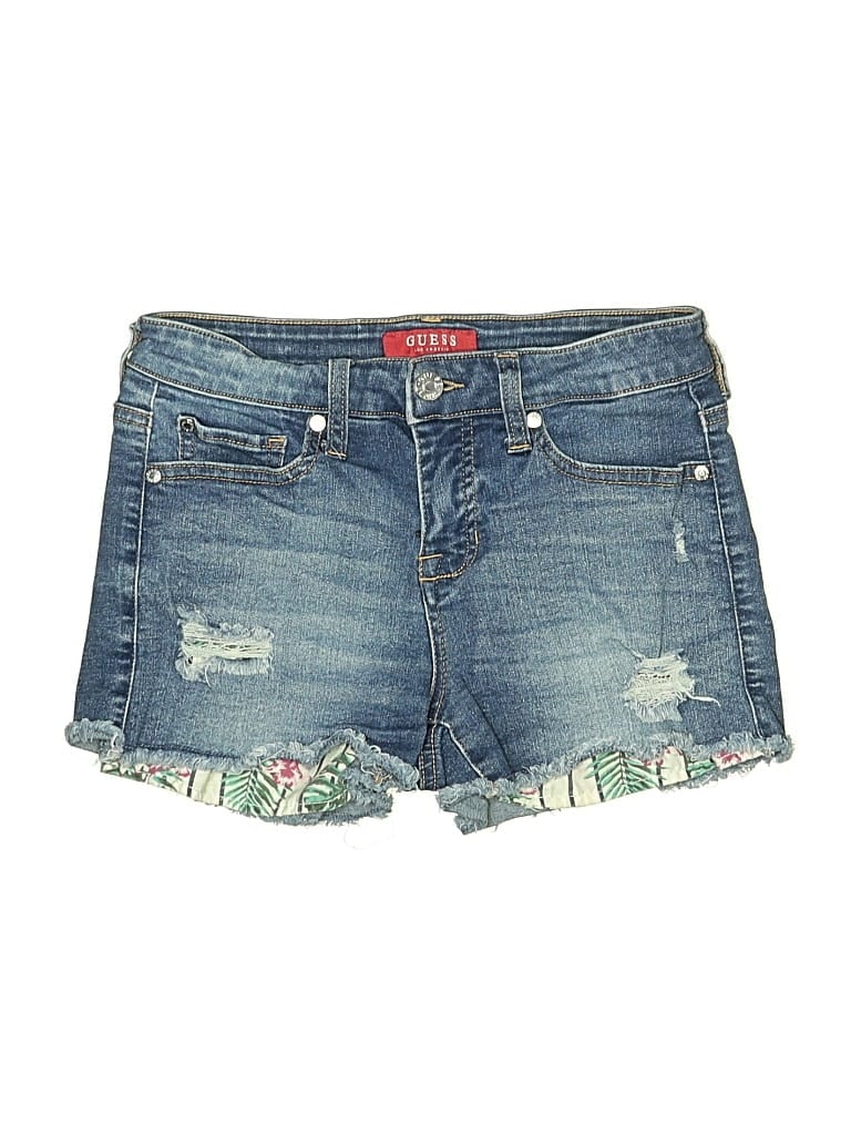 Pre-owned Guess Denim Shorts In Blue