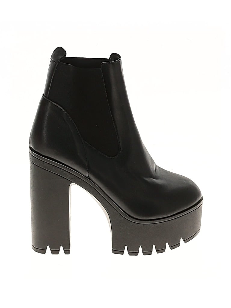 Pre-owned Unbranded Ankle Boots In Black