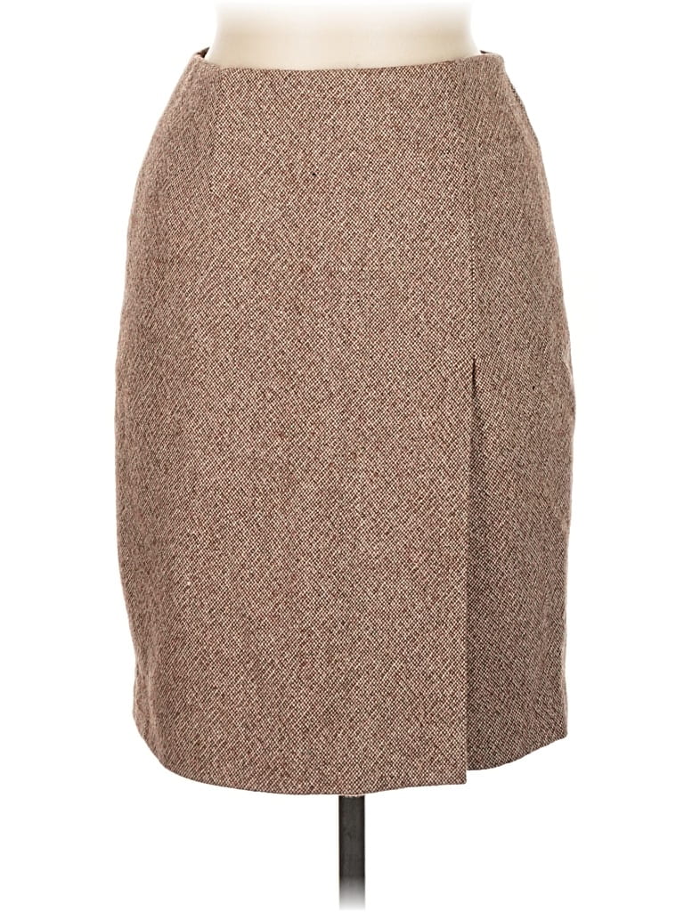 Pre-owned Brooks Brothers 346 Casual Skirt In Brown