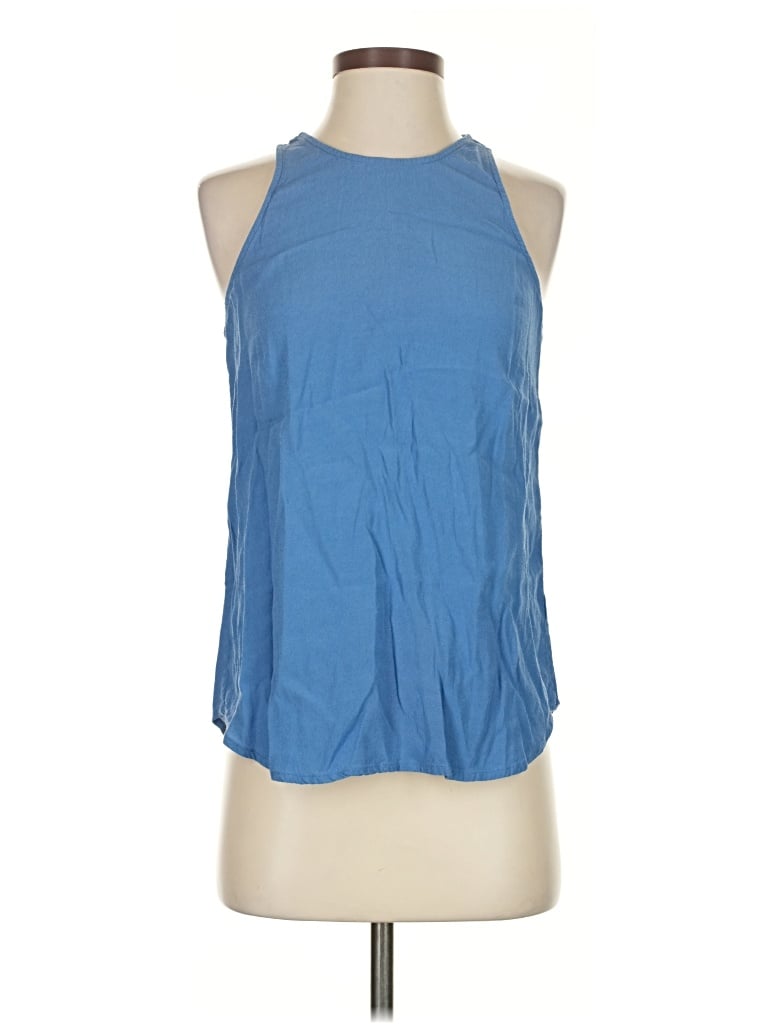 Pre-owned J.crew Factory Store Sleeveless Blouse In Blue