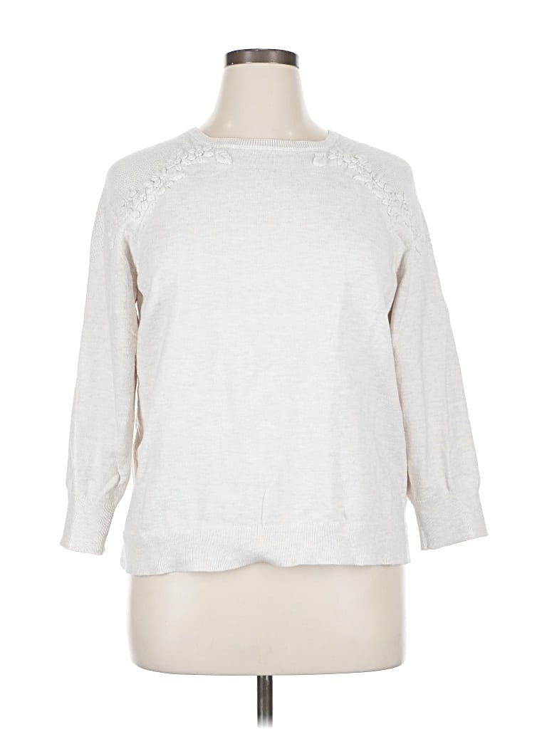 Pre-owned Jjill Pullover Sweater In Silver