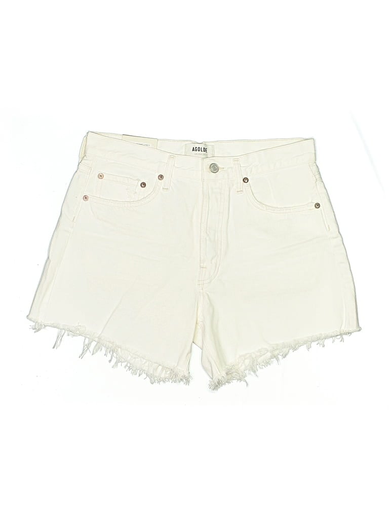 Agolde Denim Shorts In White