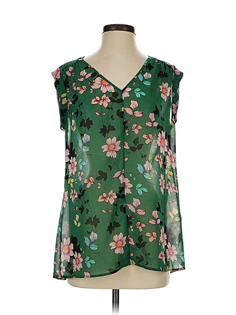 Pre-owned Cabi Sleeveless Blouse In Green