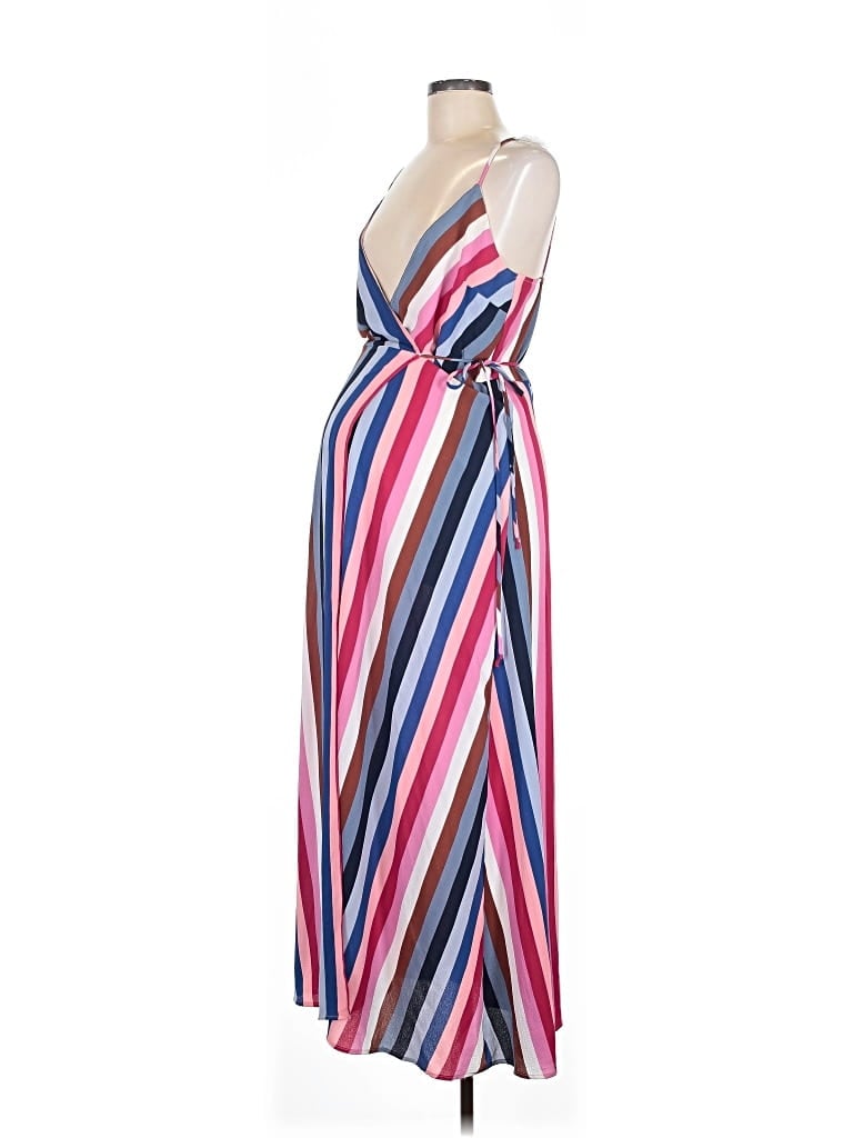 Pre-owned Pink Blush Sleeveless Top Pink Stripes Pattern Tops