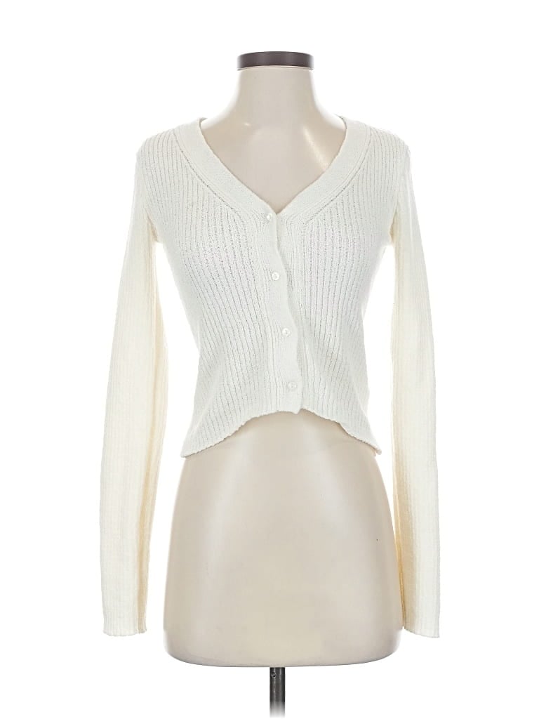 Pre-owned Divided By H&m Cardigan Sweater In White