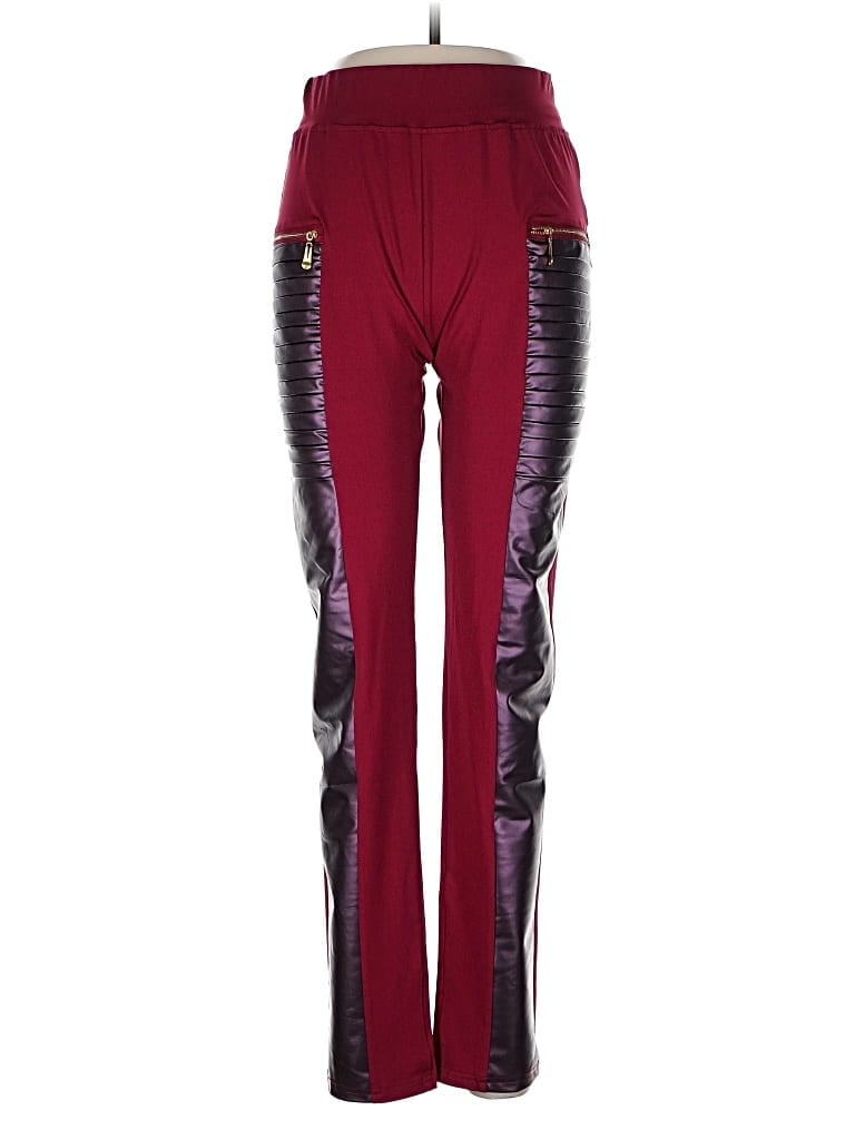 Pre-owned Unbranded Track Pants In Burgundy