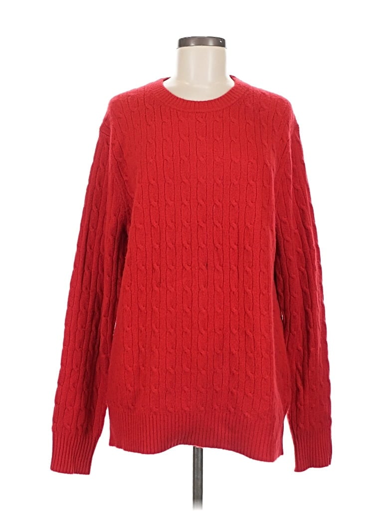 Pre-owned J.crew Factory Store Pullover Sweater In Red
