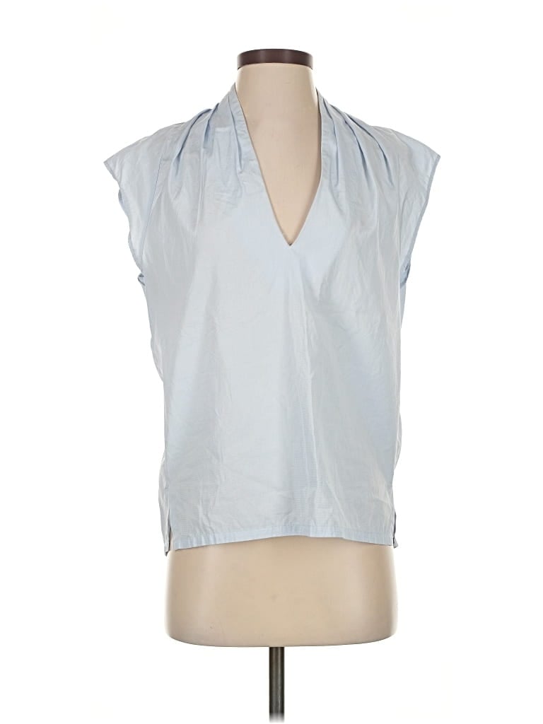 Pre-owned Frame Sleeveless Blouse In Blue