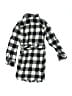Justice 100% Viscose Checkered-gingham Black Dress Size 6 - photo 2
