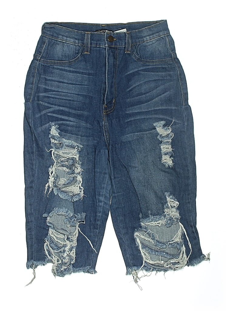 Pre-owned Fashion Nova Denim Shorts In Blue