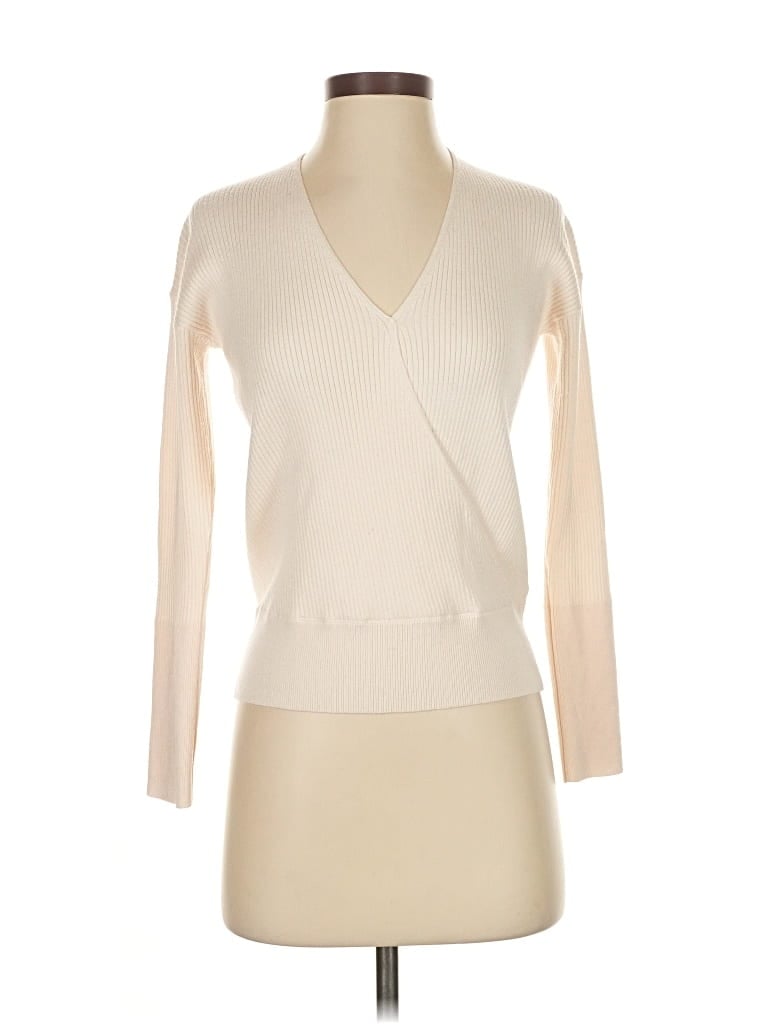 Pre-owned Elodie Pullover Sweater In White