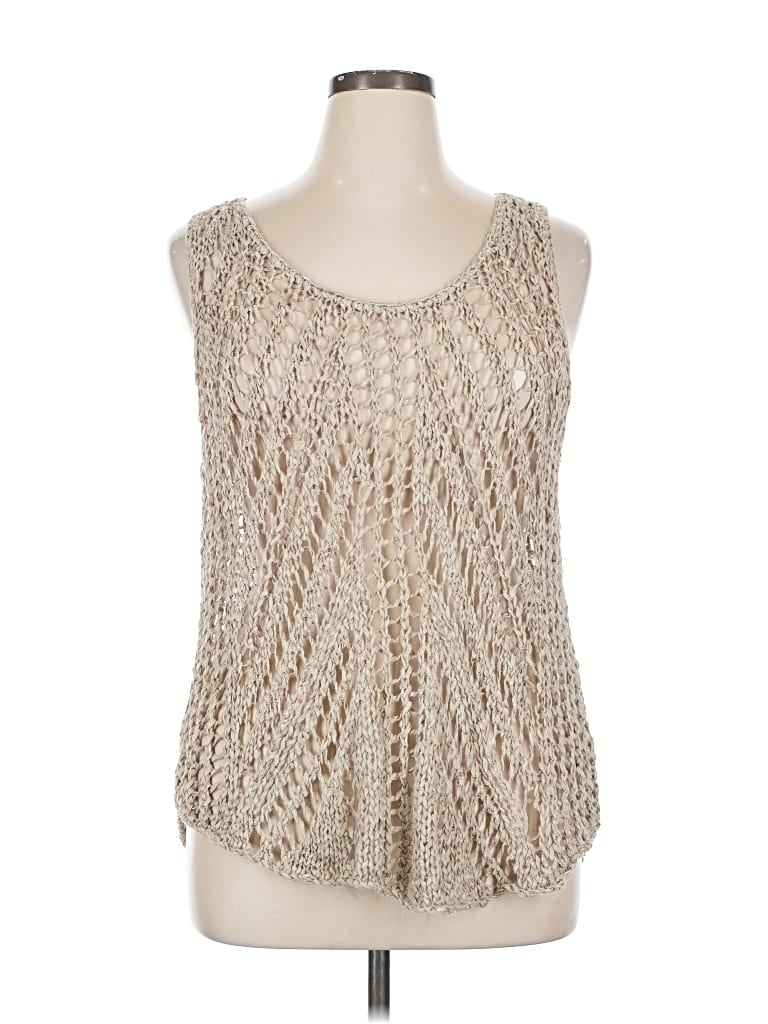 Pre-owned Eileen Fisher Sleeveless Blouse In Silver