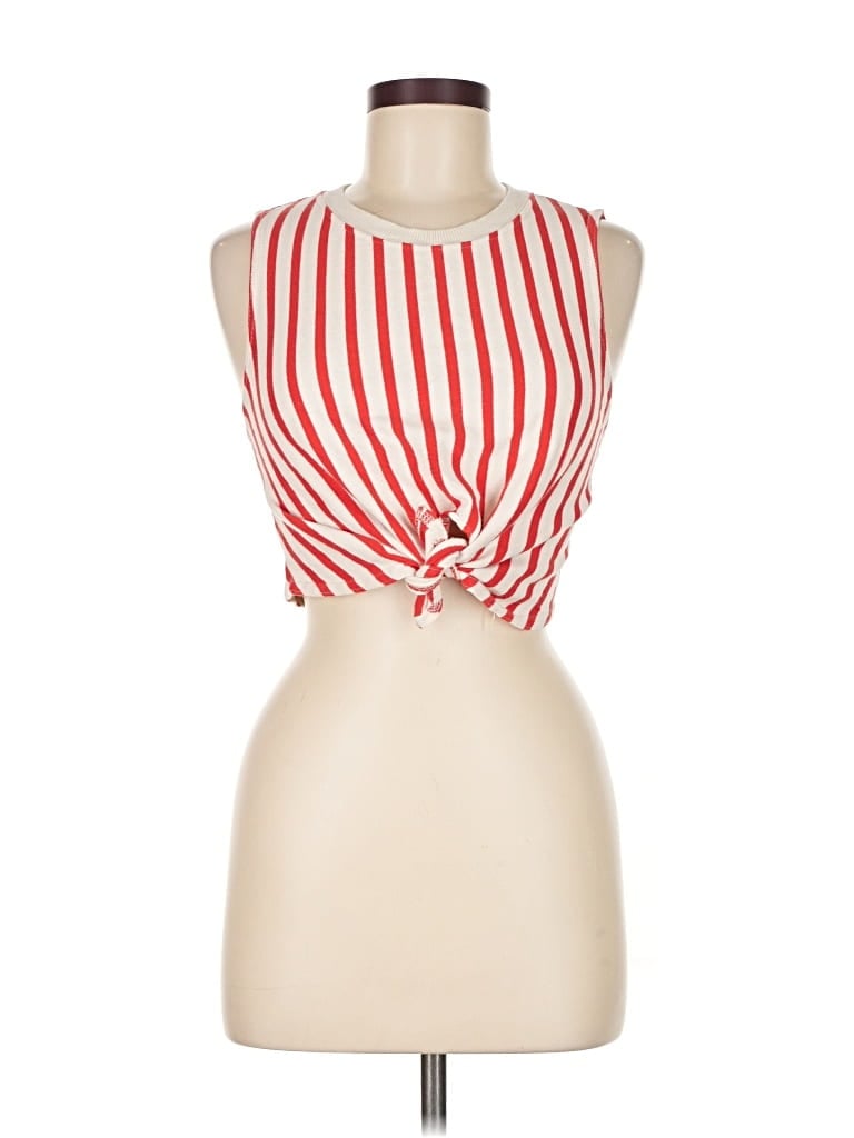 Pre-owned Zara Tank Top Red Halter Neckline Tops