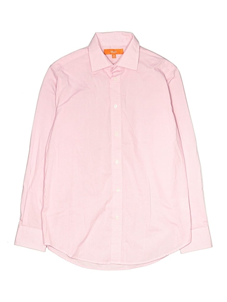 Pre-owned Tallia Kids' Long Sleeve Button Down Shirt In Pink